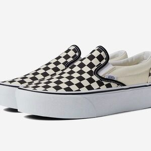 Vans Women's Checkered Platform Slip-On Sneakers